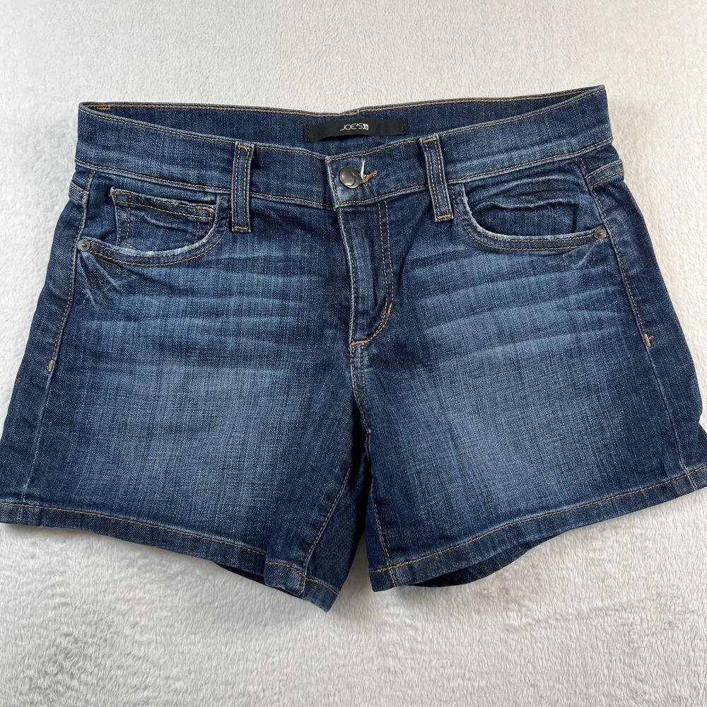 Joes Jeans Skimmer Shorts Womens 27 Blue Medium Wash Denim Stretch Casual Summer